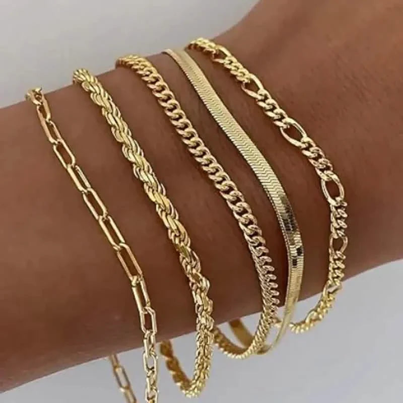 The 5-Piece Luxe Bracelet Stack