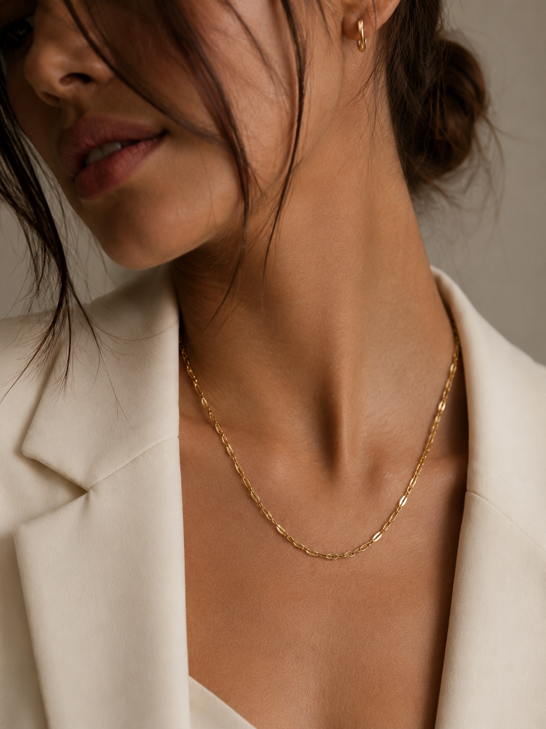Everyday Faceted Chain Necklace