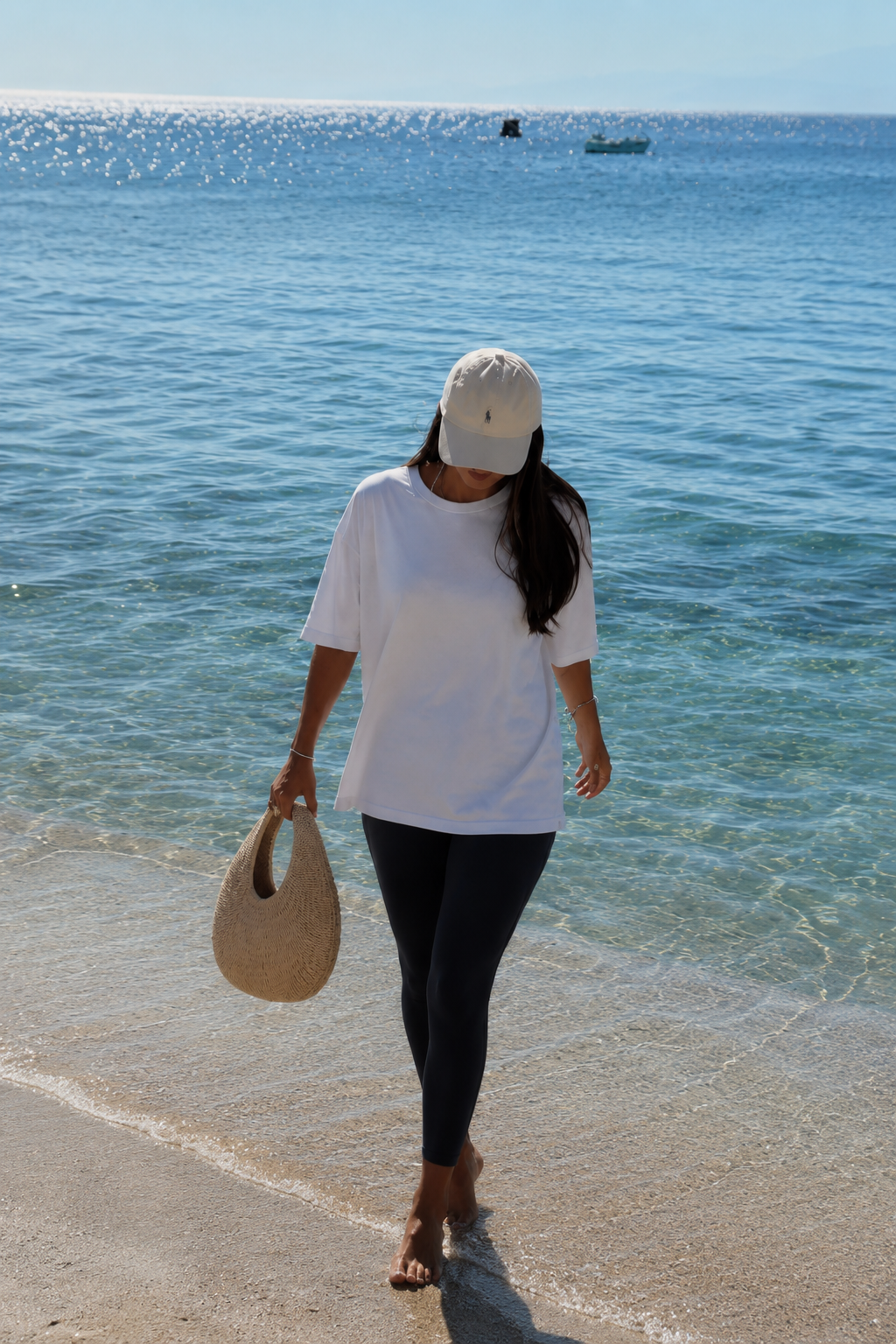 Woven Crescent Shoulder Bag