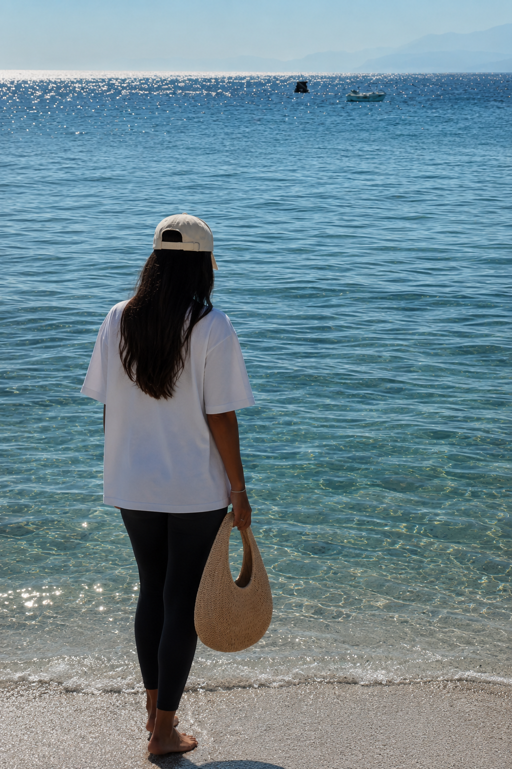 Woven Crescent Shoulder Bag