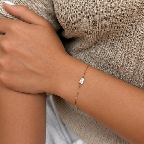 Dainty Gold Crystal Bracelet