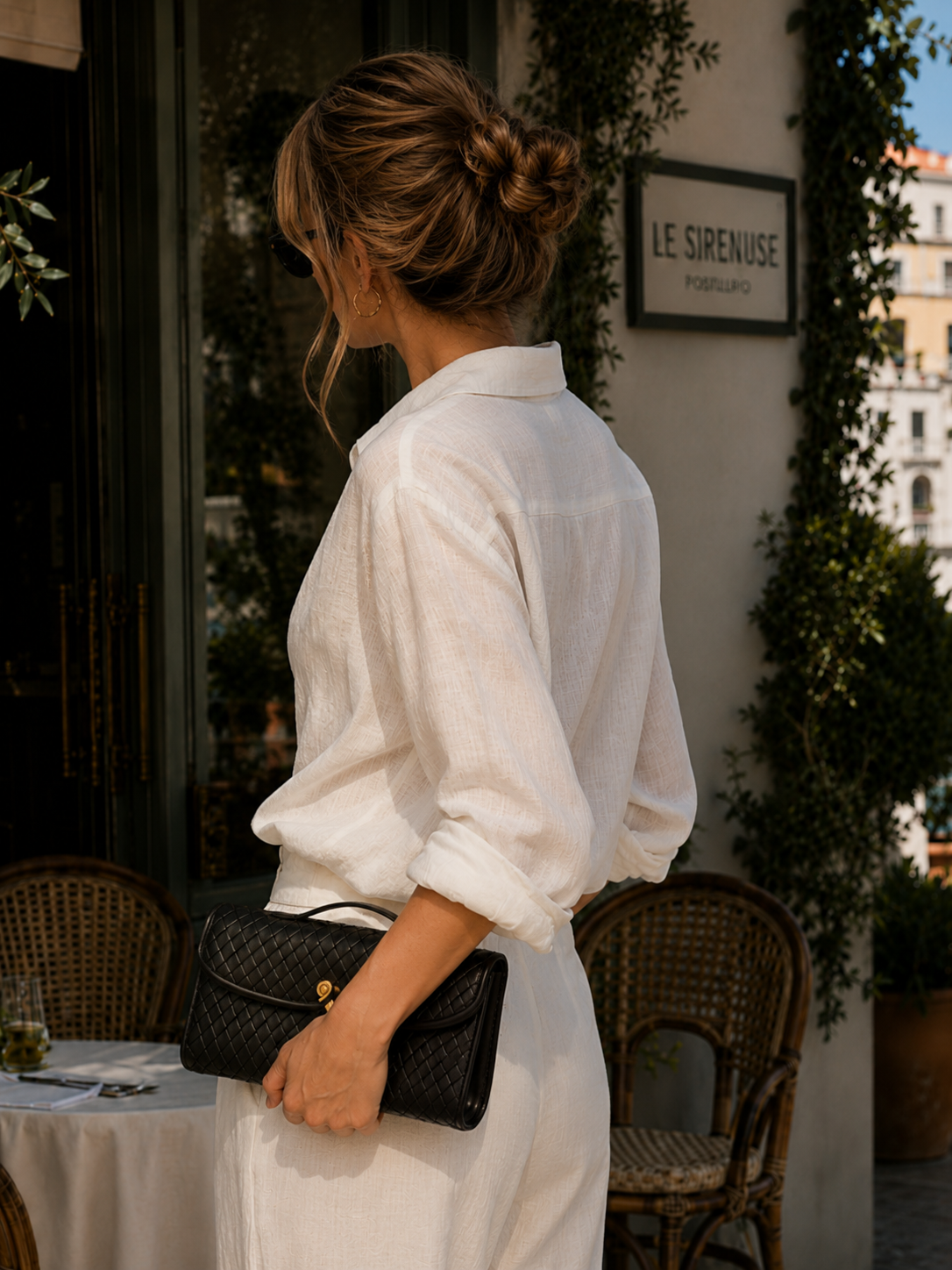 Noir Woven Evening Bag